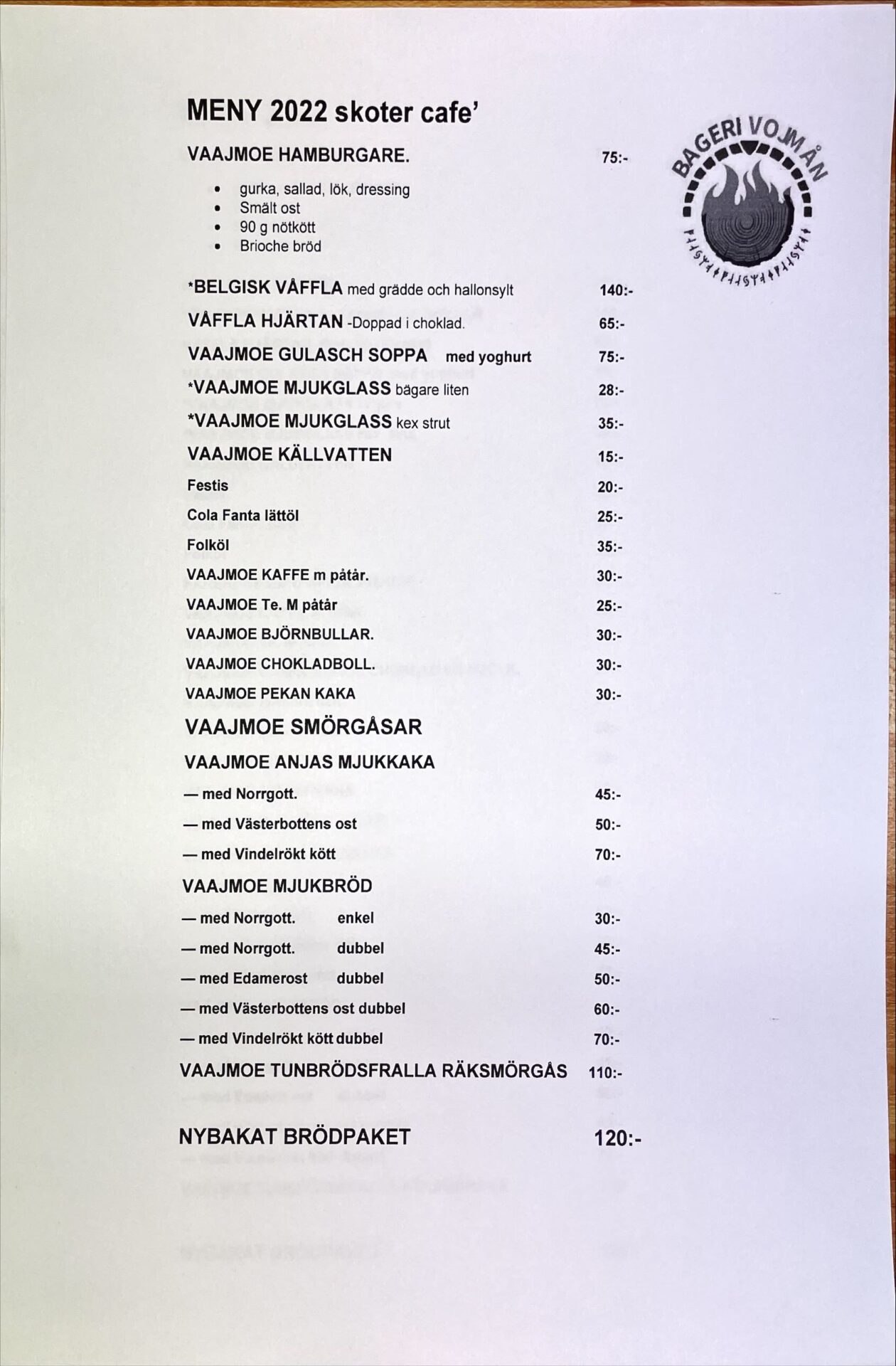 meny skotercafe 2022
